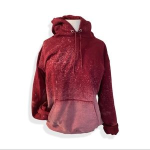 Maroon bleached hoodie